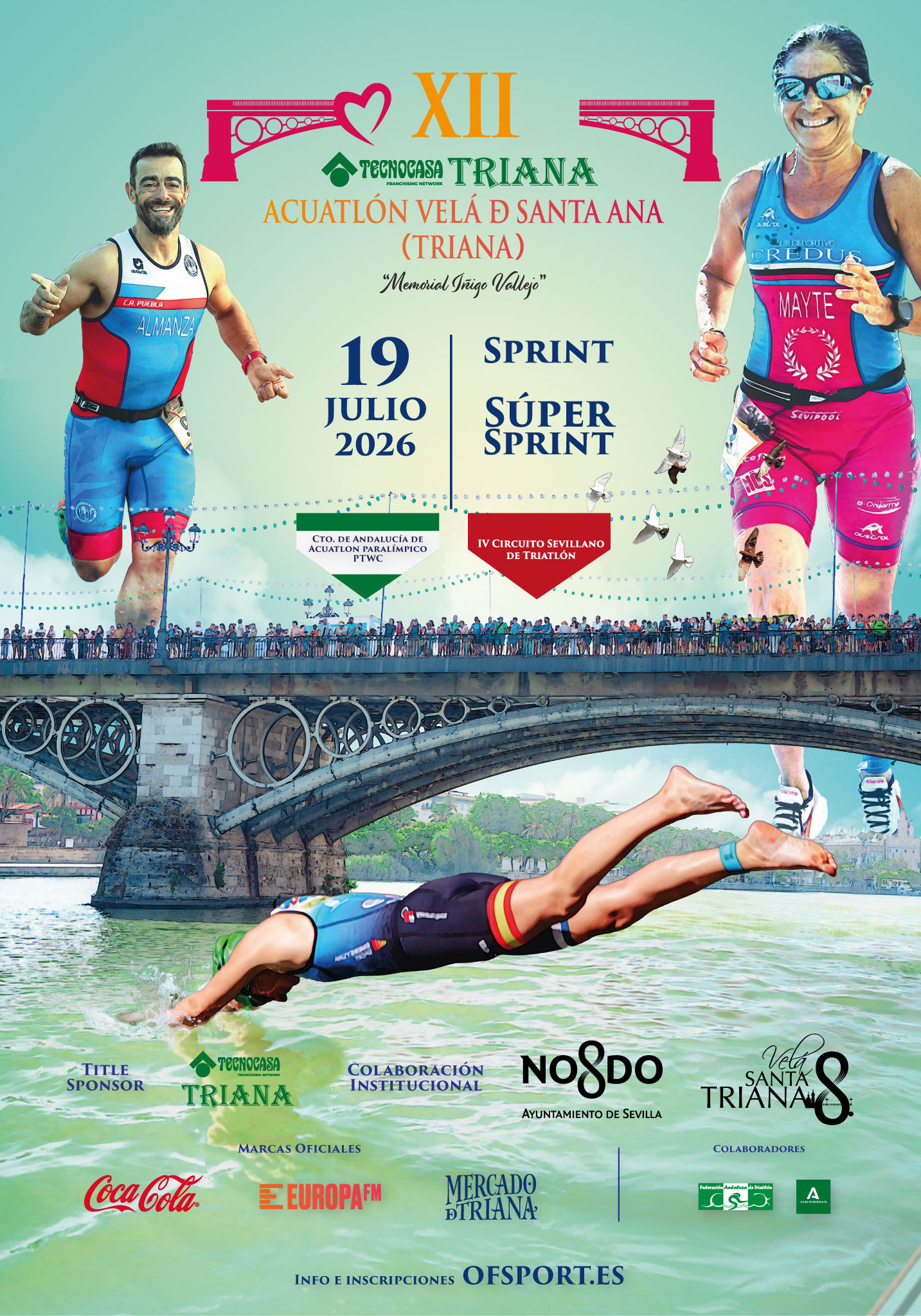 XII ACUATLÓN VELÁ DE SANTA ANA (TRIANA) "Memorial Íñigo Vallejo" - DISTANCIA SUPER SPRINT