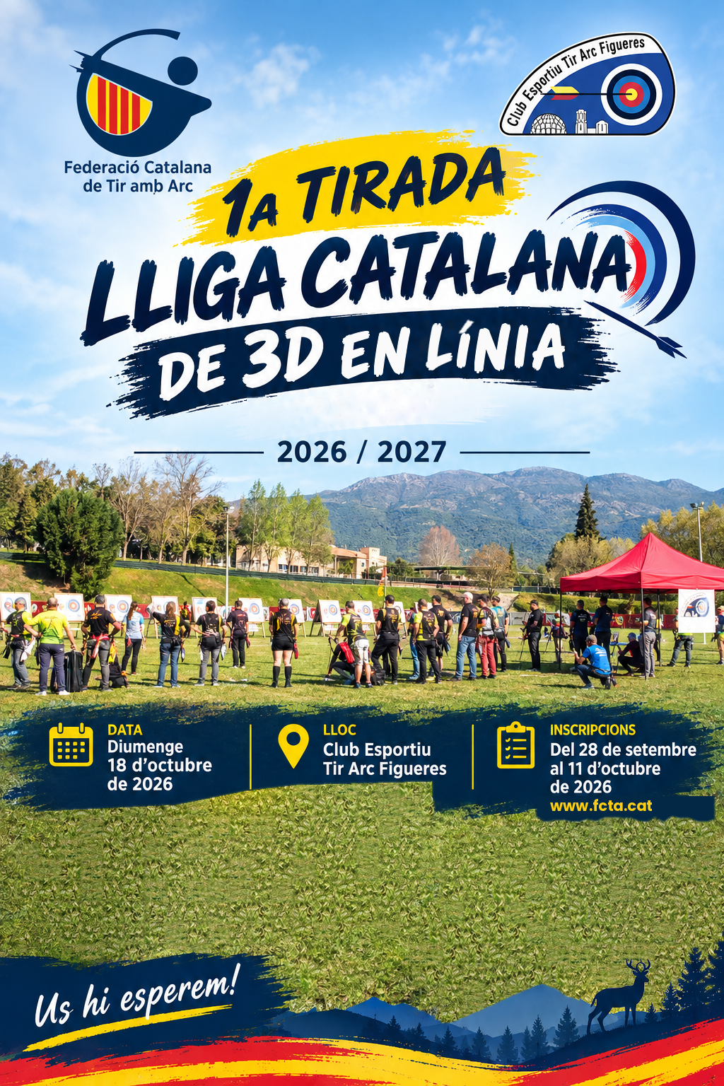 Cartel de 1ª Tirada Lliga Catalana 3D en línia 2026 2027
