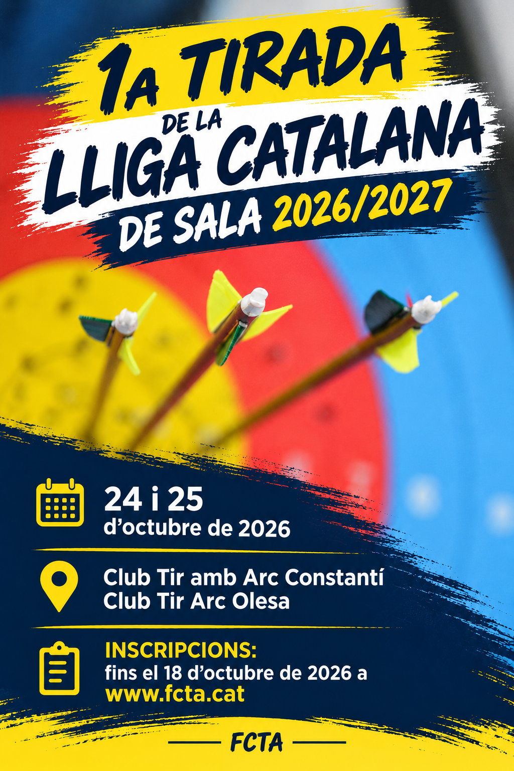 Cartel de 1ª TIRADA DE LLIGA CATALANA DE SALA (2026-2027)