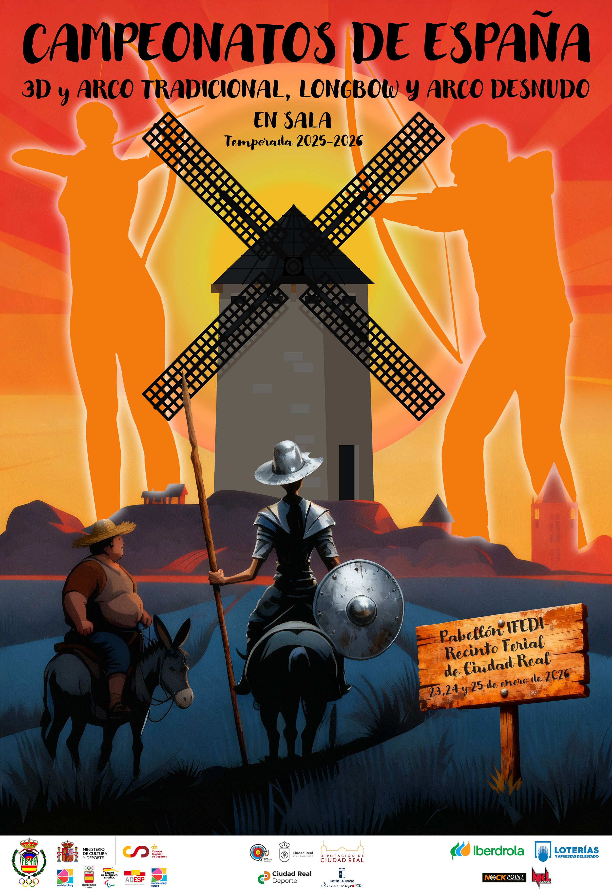 Campeonato de España de Arco Tradicional, Longbow y Arco Desnudo en Sala